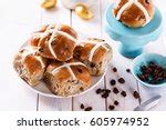 Free Image of Plate of freshly baked Hot Cross Buns | Freebie.Photography