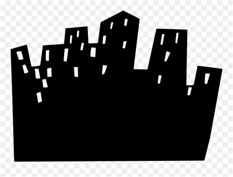 Black Building Cliparts - Skyscraper Cartoon Building Clipart - Png ...