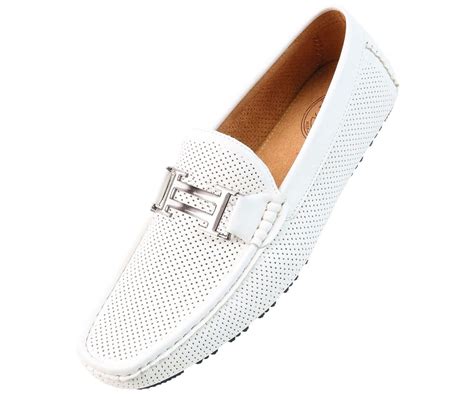 Amali White Breathable Moccasins (With images) | Mens white loafers, Mens casual shoes, Dress ...