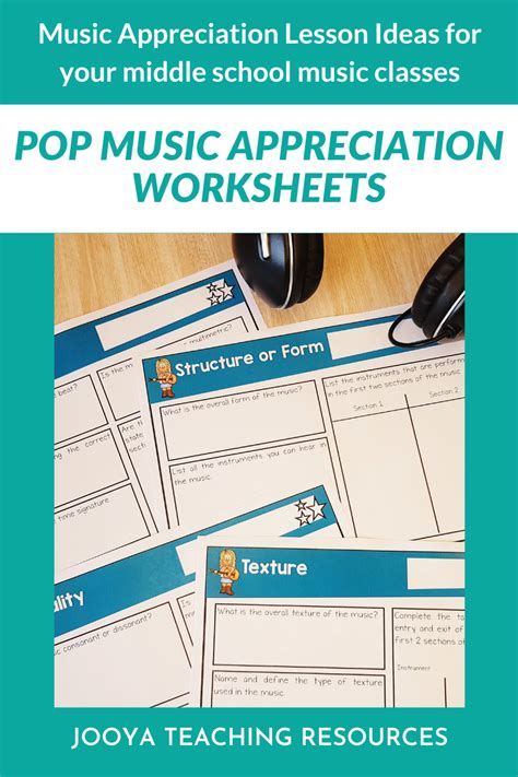 Pop Music Appreciation Worksheets for Middle School - in 2020 | Middle school music class ...