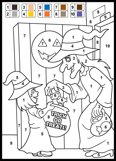 Halloween Math Coloring Pages - 15 Free PDF Printables | Printablee