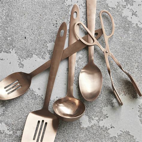 Copper Plated Utensils Set By Idyll Home | notonthehighstreet.com