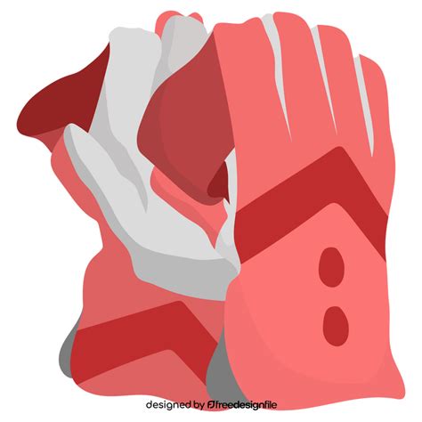 Cricket keeper gloves clipart vector free download