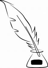Quill Drawing Clipart Clipartmag Sketch Coloring Page sketch template