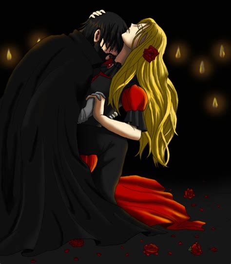 Vampire kiss by drawfox5 on DeviantArt