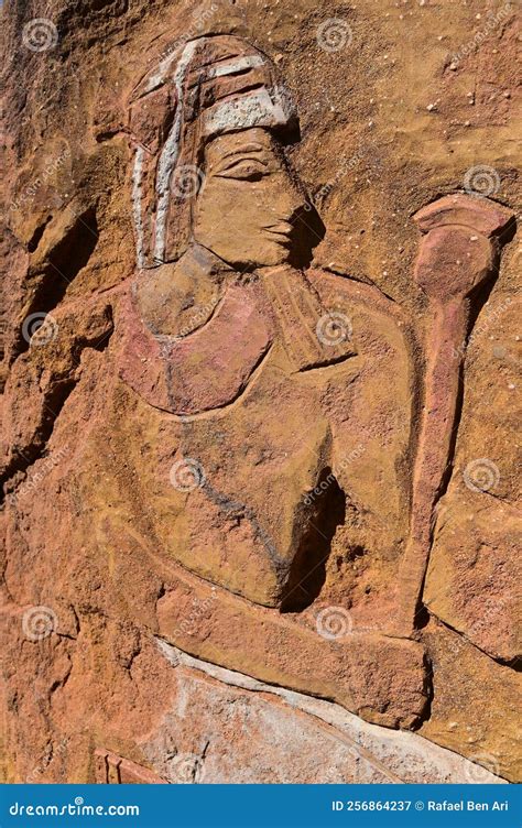 Egyptian Relief Sculpture of a Pharaoh Stock Image - Image of monument ...