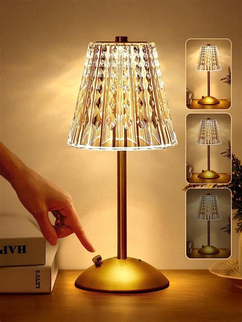 One Fire Table Lamp Touch Lamps Bedside Table lamp, 10-Way Dimmable Table Lamps for Living Room ...
