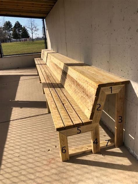 Baseball/Softball Dugout Benches - buildsomething.com | Softball dugout, Wood bench outdoor ...