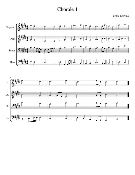 Chorale 1 Sheet music for Voice | Download free in PDF or MIDI ...