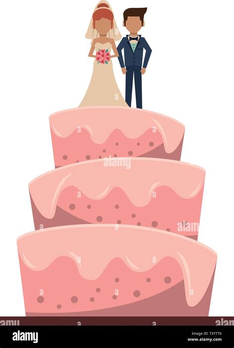 Wedding cake cartoon isolated Stock Vector Image & Art - Alamy