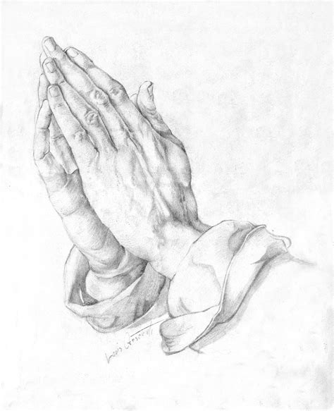 Praying Hands With Cross Drawings at PaintingValley.com | Explore collection of Praying Hands ...