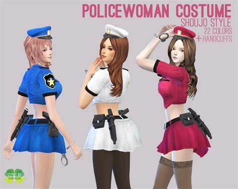 Policewoman Costume for The Sims 4 by Cosplay Simmer | Sims 4, Sims ...