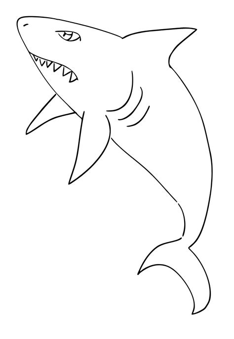 Free Printable Shark Teeth Coloring Page for Adults and Kids - Lystok.com