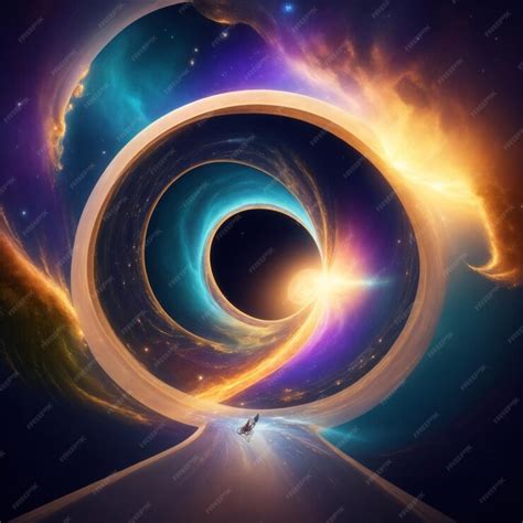 Premium AI Image | Wormhole Stargate Einstein Rosen Bridge Interstellar ...