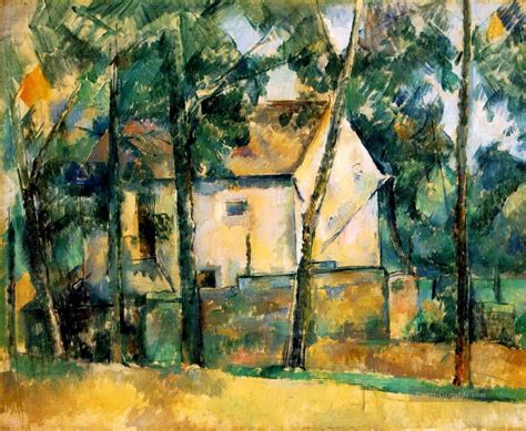 Haus und Bäume Paul Cezanne Gemälde mit öl zu verkaufen