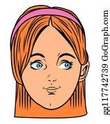 900+ Young Woman Face Avatar Cartoon Clip Art | Royalty Free - GoGraph