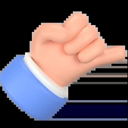 Promise Hand Gesture Emoji 3D Icon download in PNG, OBJ or Blend format