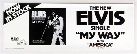 Elvis Presley My Way 1977 New Album Promo Banner type Poster 28 x 10 Elvis Presley My Way, Elvis ...