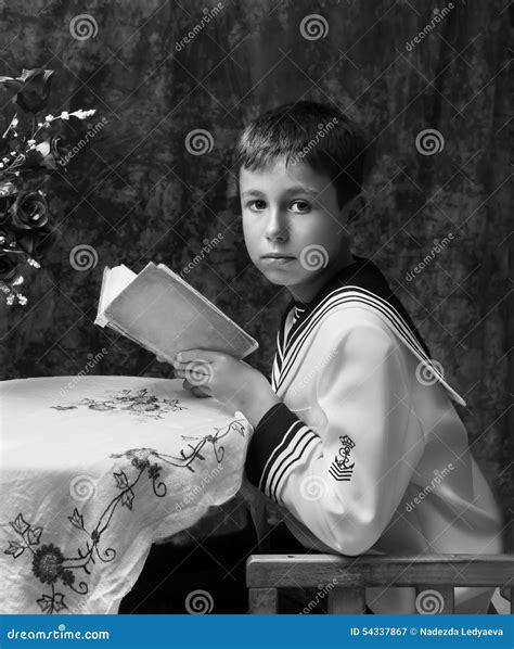 Boy reading a book stock image. Image of story, educational - 54337867