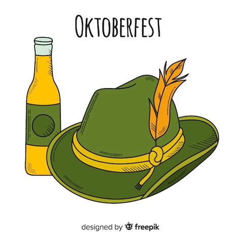 Free Vector | Classic hand drawn oktoberfest composition