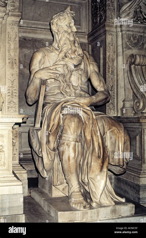 Rome Italy Statue of Moses Receiving Ten Commandments by Michelangelo ...