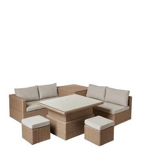 Carrillo Garden Storage Coffee Table Set - Off White | OKA