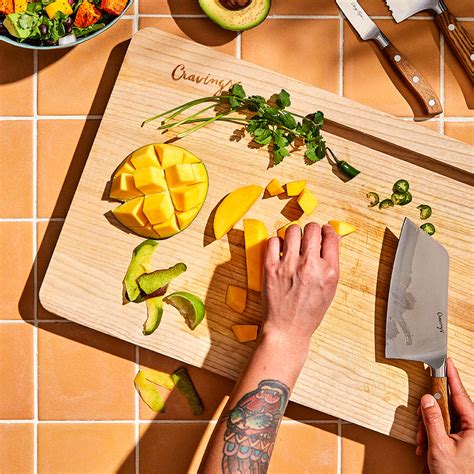 Cutting Board With Food
