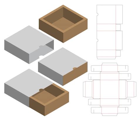 Premium Vector | Box packaging die cut template design
