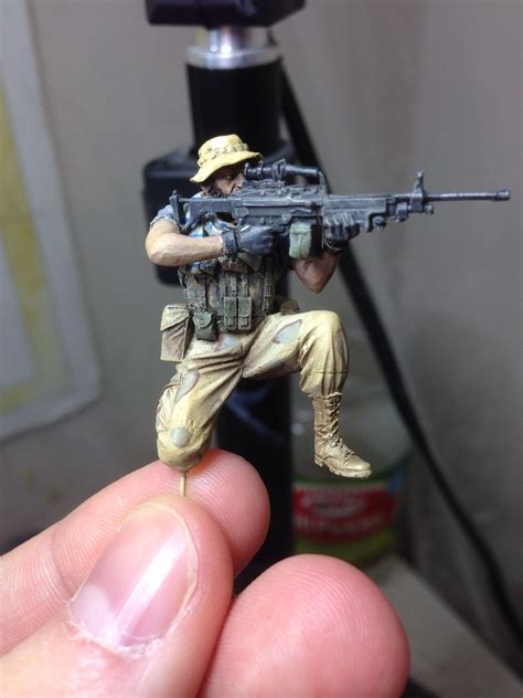 The finished SOF SAW gunner Miniature Games, Miniature Figures, Miniature Model, Miniature Art ...