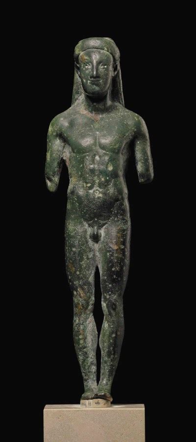 A GREEK BRONZE KOUROS , ARCHAIC PERIOD, CIRCA LATE 6TH CENTURY B.C. | Christie's