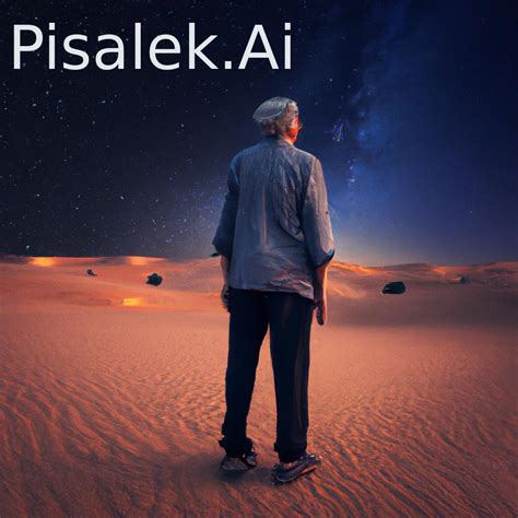 PhotoBank.Ai - #old man in the desert looking up at the starry sky