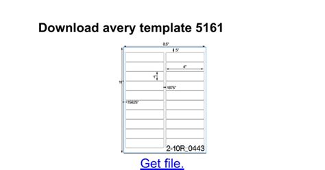 Avery Labels 8161 Template | williamson-ga.us