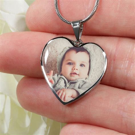 Personalized Photo Heart - Silver Adjustable Luxury Necklace⠀ ⠀ Purchase This Best-seller and We ...