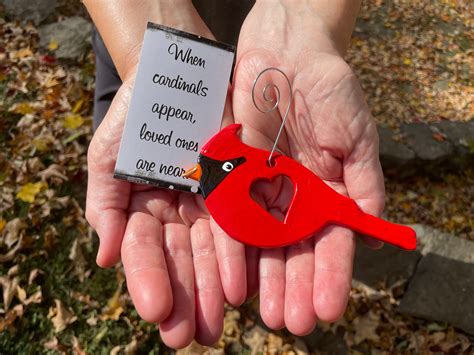 Cardinal Ornament Red Bird Christmas Ornament Memorial Gift Remembrance Gift I Am Always With ...