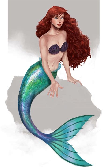 Pin by Gail on Mermaids with Green Tails | Ariel the little mermaid ...