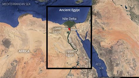 Ancient Egyptian Nile River Map