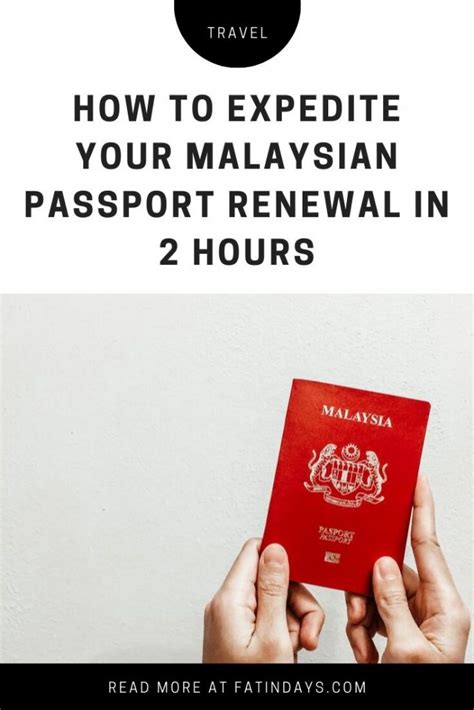 Fatin Days - How to Expedite Your Malaysian Passport Renewal in 2 Hours