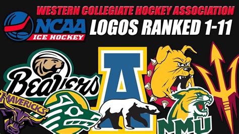 NCAA Western Collegiate Hockey Association Logos Ranked 1-11 - YouTube