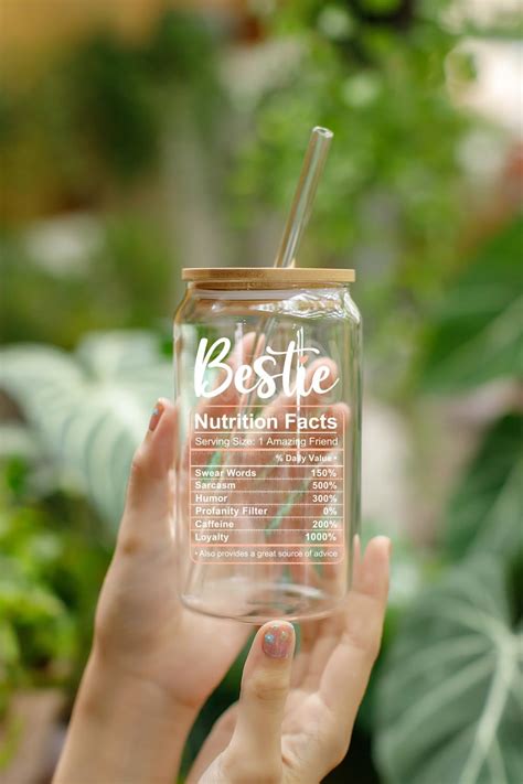 Bestie + Bestie Nutri - 16 Oz Coffee Glass