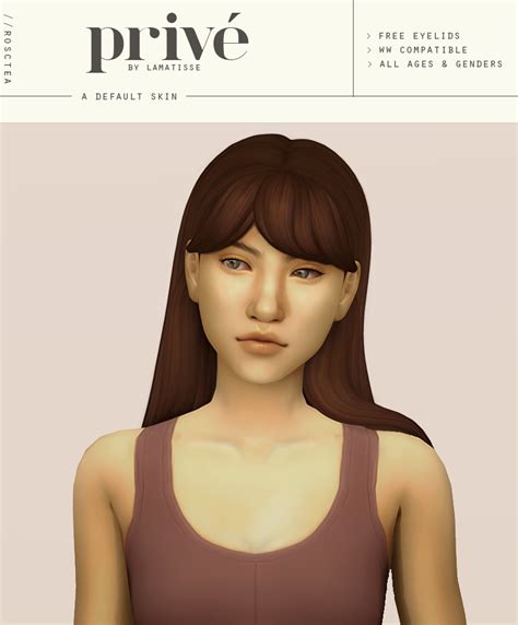 privé by lamatisse - defaulted. in 2022 | The sims 4 skin, Sims mods ...