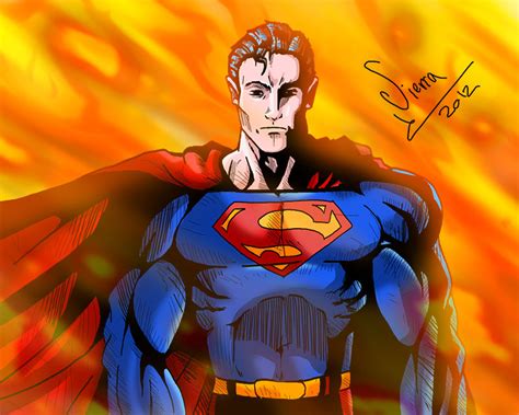 Superman between fire by Sersiso on DeviantArt