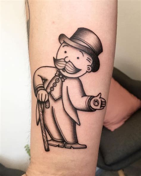 Monopoly Guy Tattoo by @kateriny_tetovacky - Tattoogrid.net