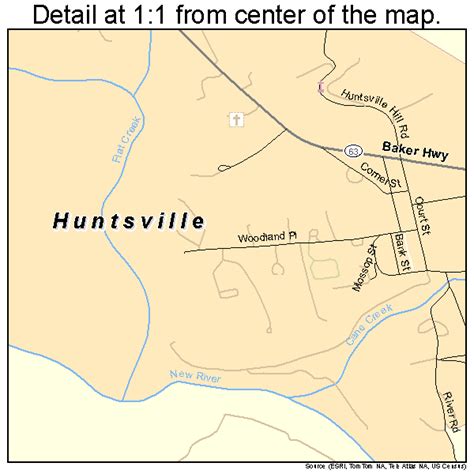 Huntsville Tennessee Street Map 4736640