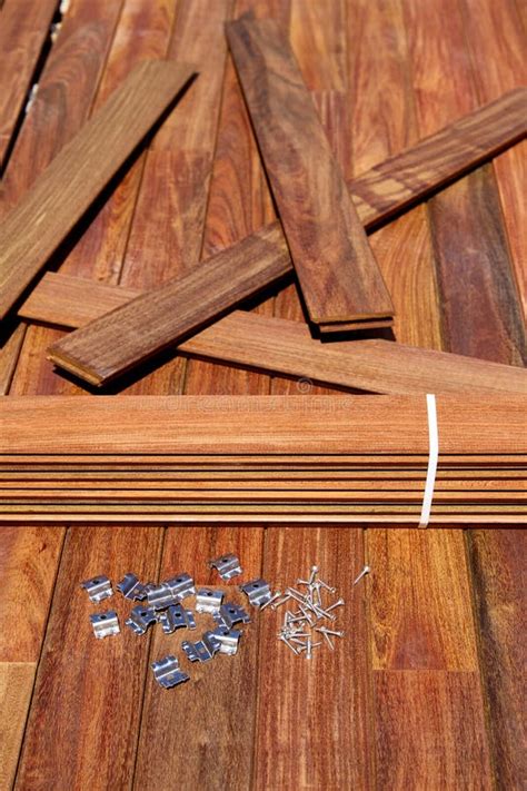 Ipe Deck Wood Installation Screws Clips Fasteners Stock Image - Image of carpentry, nature: 55486665