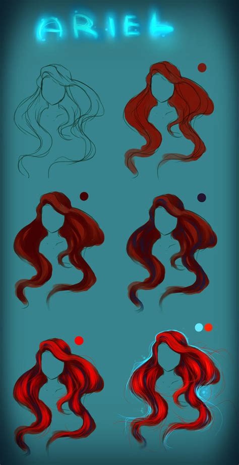 Ariel Hair - tutorial by ryky on DeviantArt