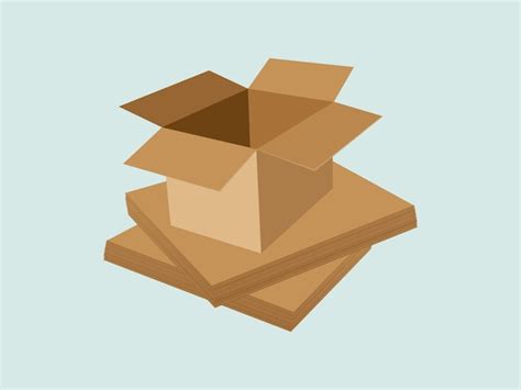 Premium Vector | Corrugated box design fiberboard boxes carton