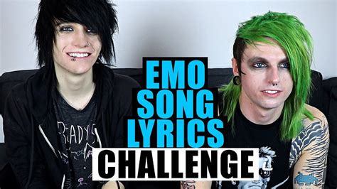 Emo Song Lyrics Challenge Feat. Johnnie Guilbert - YouTube