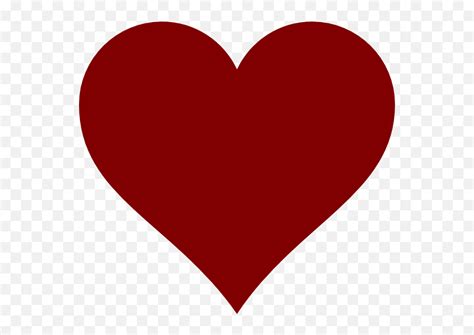 Maroon Heart Clip Art At Clker - Heart Emoji,Maroon Heart Emoji - free transparent emoji ...