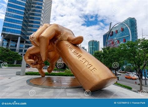 Gangnam Style Statue in Front of Coex Mall in the Gangnam District in Seoul City Editorial ...