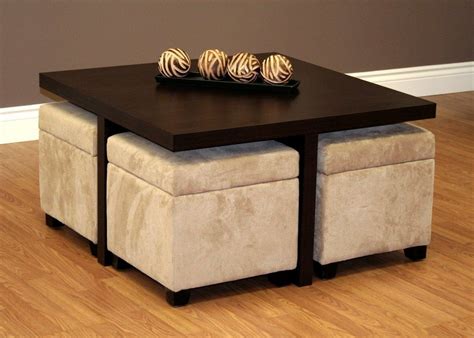 The Miracle Of Sofa Table With Stools Underneath | Sofa Table With S… | Storage ottoman coffee ...